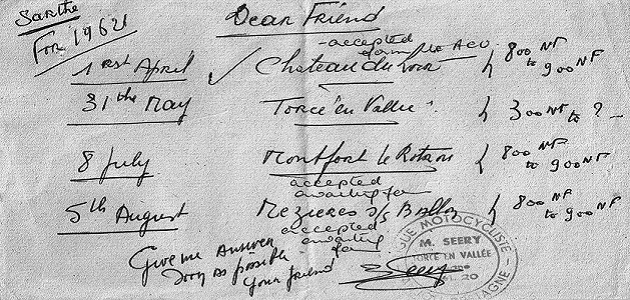 Tim Gibbes : mes primes de départs signées sur un bout de papier !